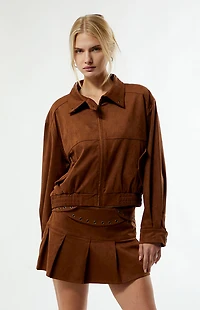 Zemeta Faux Suede Attic Box Mini Skirt