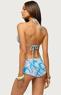 Edikted Cassa Paisley Boyshort Bikini Bottom