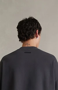 Fear of God ESSENTIALS Faded Black Campus '90s Short Sleeve T-Shirt