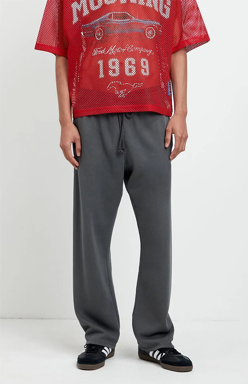 Pacsun Washed Black Johnny Fleece Straight Sweatpants