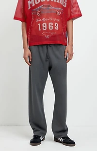 Pacsun Washed Black Johnny Fleece Straight Sweatpants