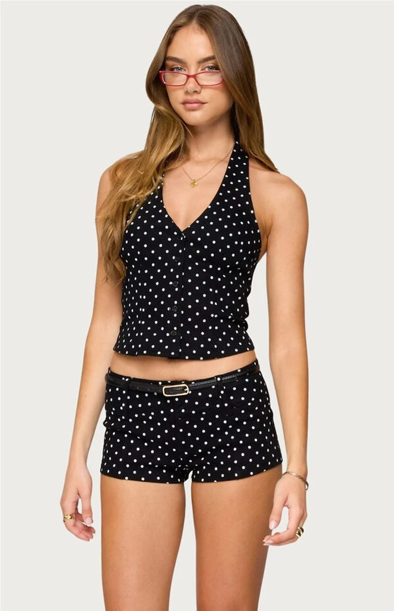 Edikted Bobbie Polka Dot Halter Top
