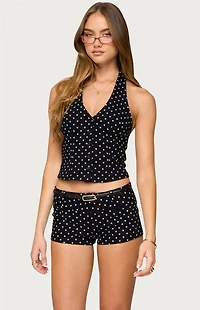 Edikted Bobbie Polka Dot Halter Top