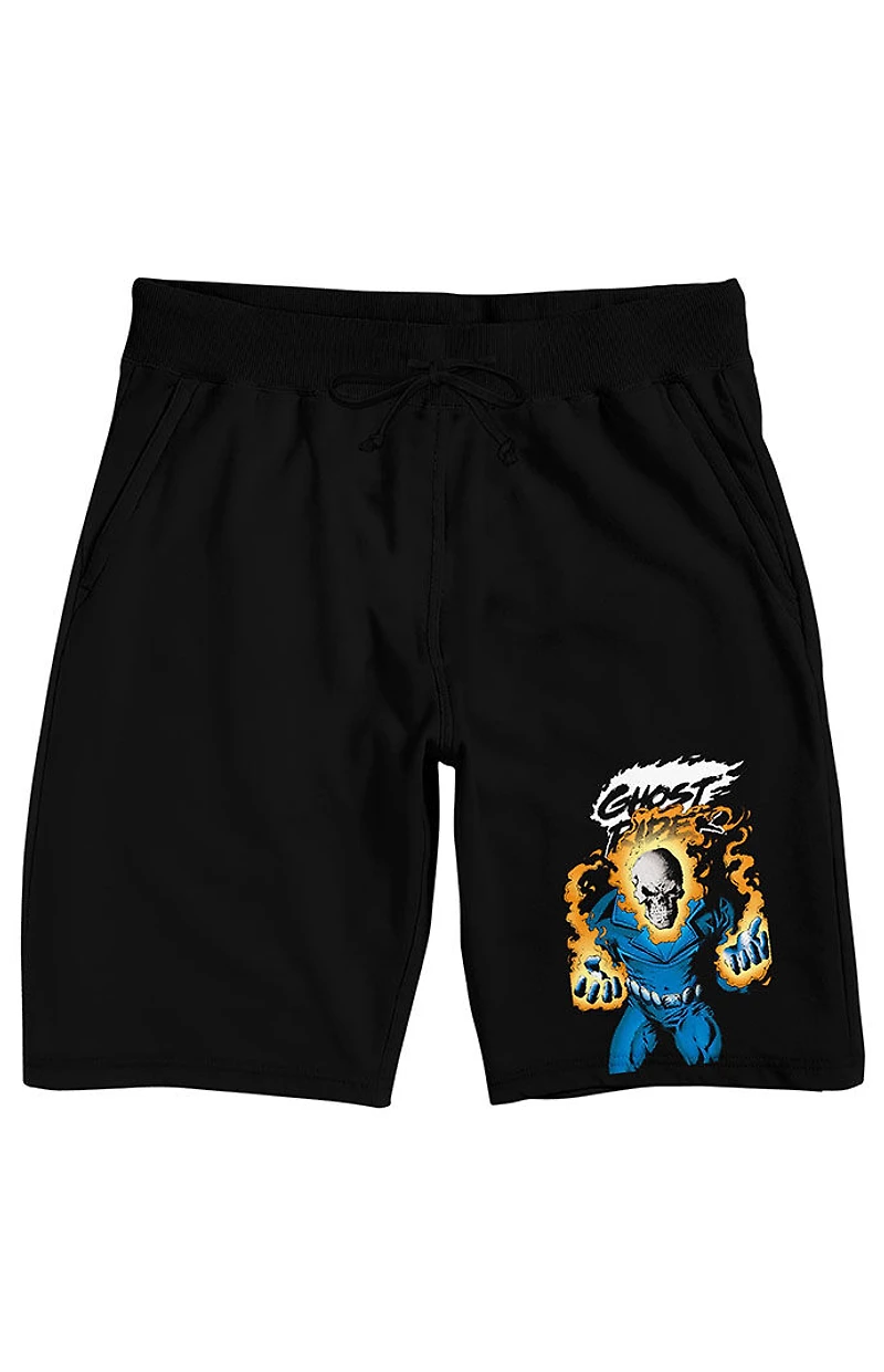 Ghost Rider Fiery Character Sweat Shorts