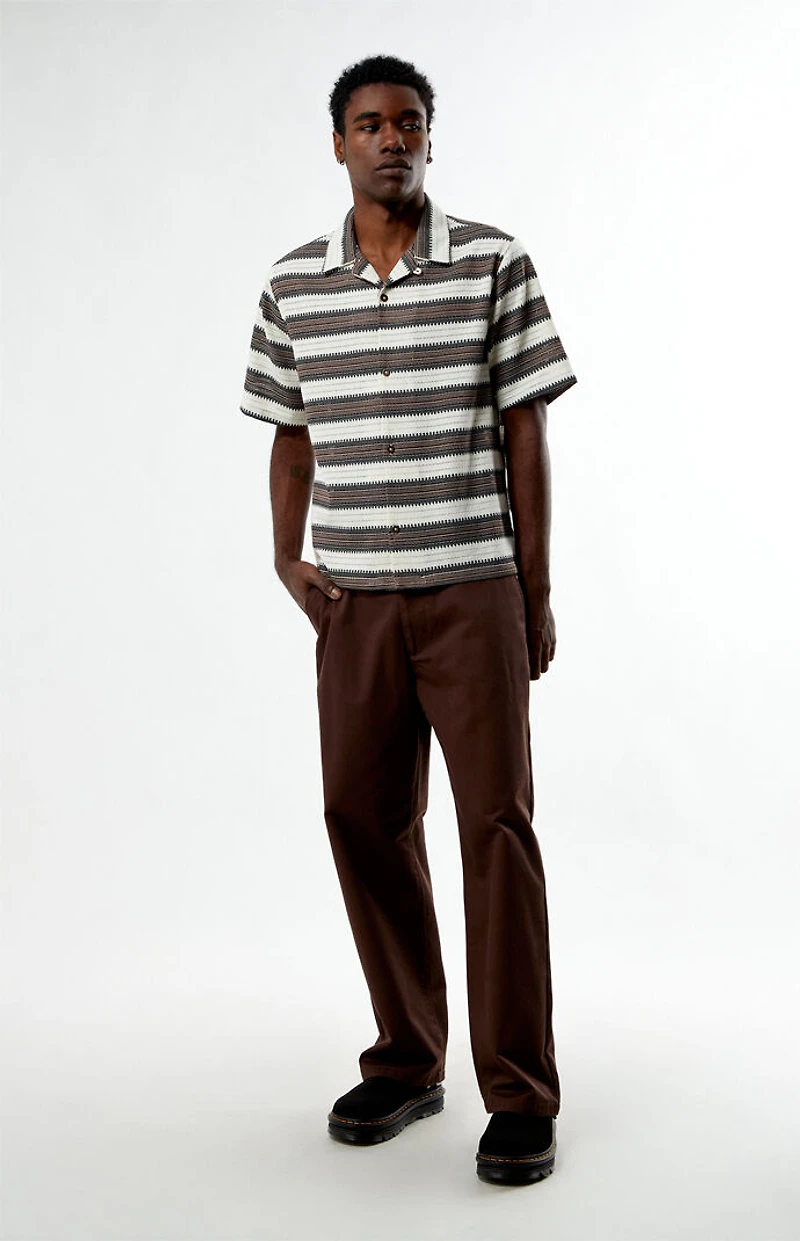 Pacsun Striped Texture Oversized Resort Camp Shirt