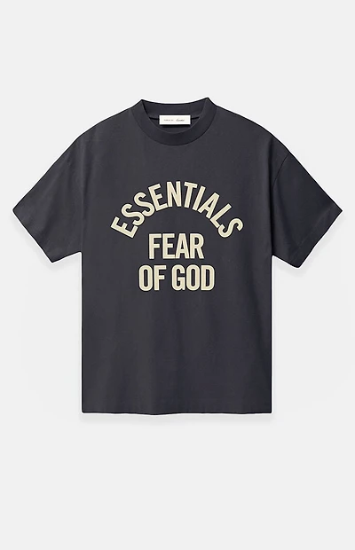 Fear of God ESSENTIALS Faded Black Campus '90s Short Sleeve T-Shirt