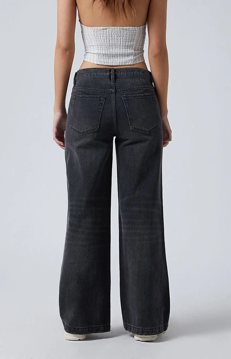 Pacsun Lena Low Rise Super Baggy Jeans Black