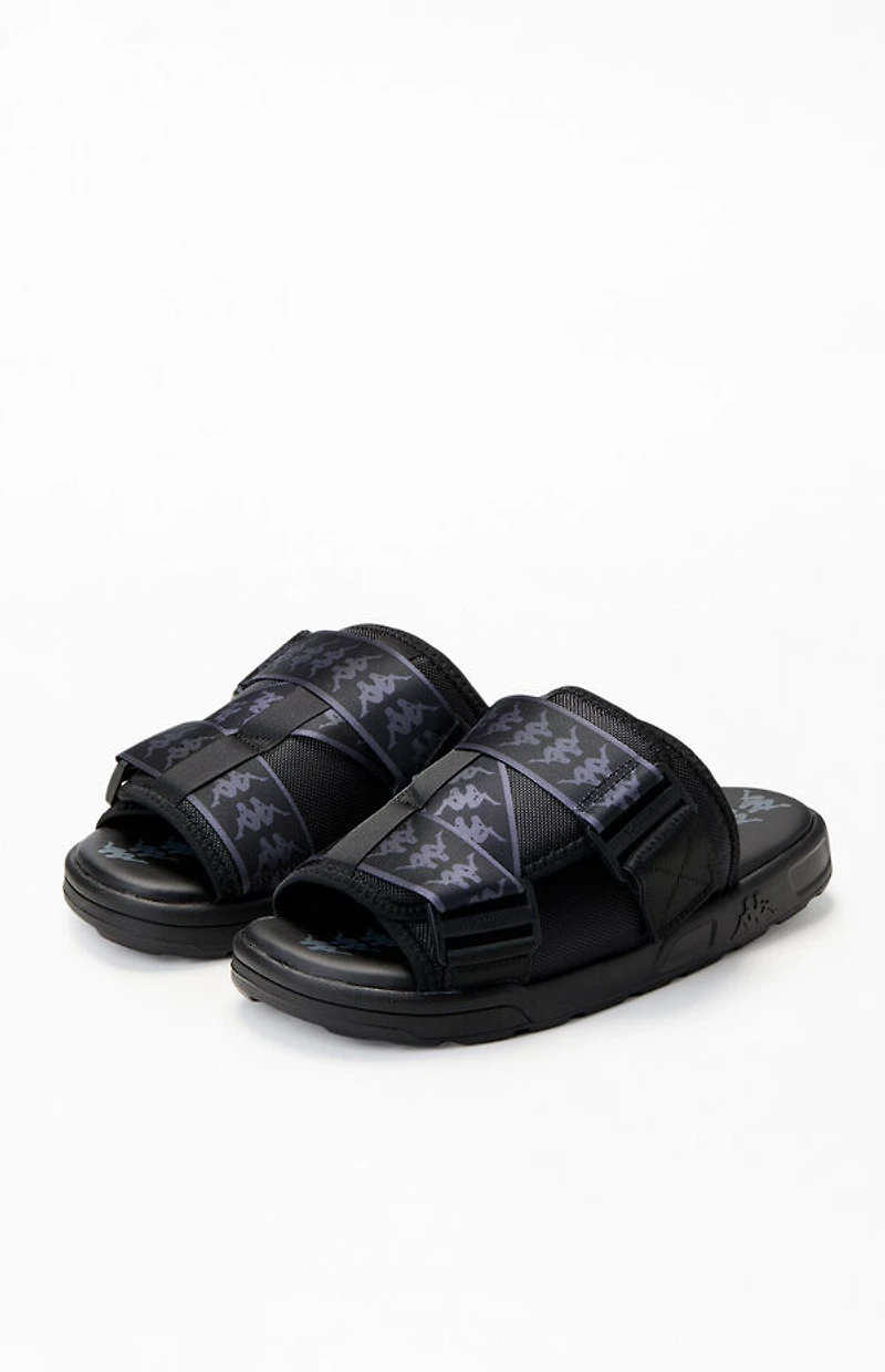 Kappa Black 222 Banda Mitel1 Slide Sandals