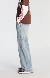 Pacsun Blake Extreme Baggy Jeans Carpenter Light Indigo