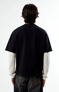 Pacsun Saddle 2fer Thermal Long Sleeve T-Shirt