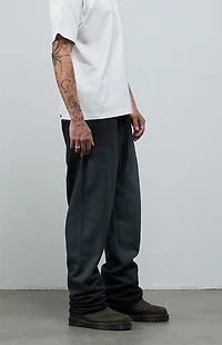 A.R.C. Black Washed Heavyweight Fleece Baggy Sweatpants
