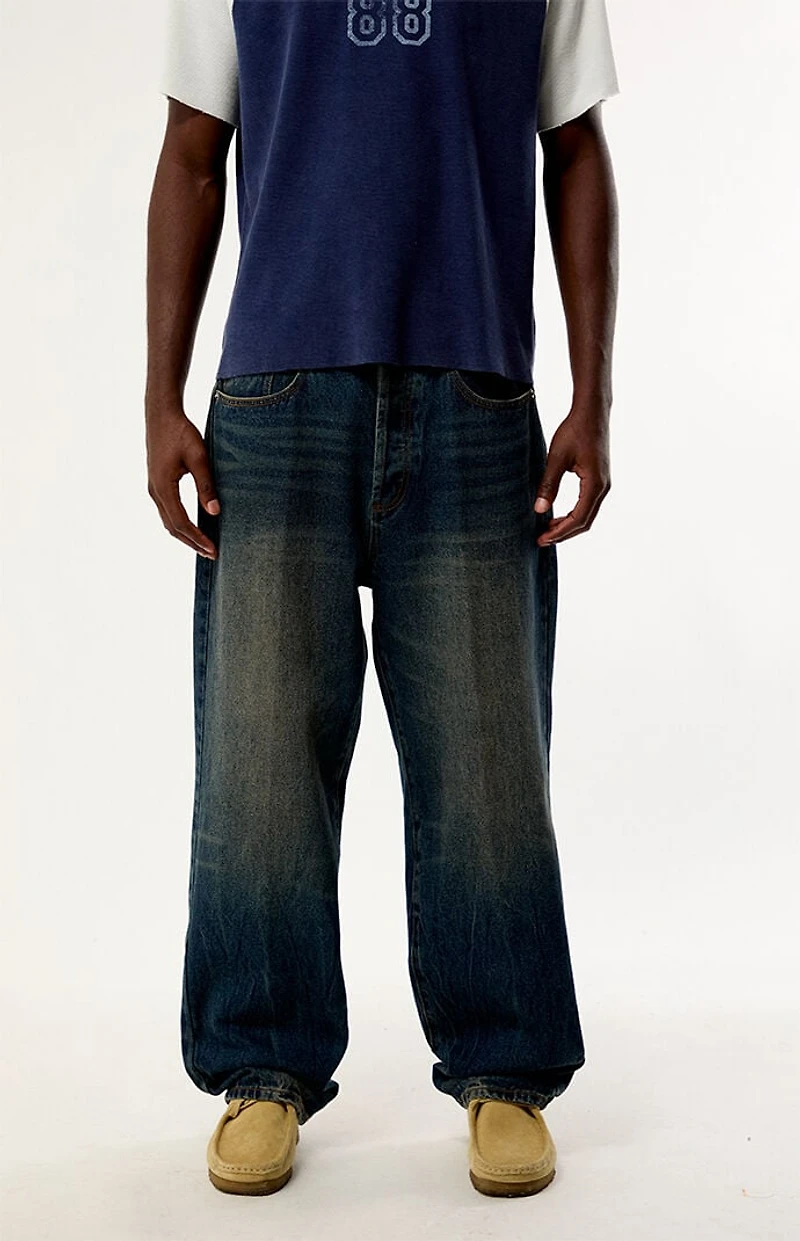 Obey Oil Stained Classic Baggy Jeans