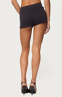 Edikted Cierra Sequin Knit Micro Shorts