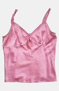 PS VINTAGE 2000s Silk Cami V-Neck Tank Top