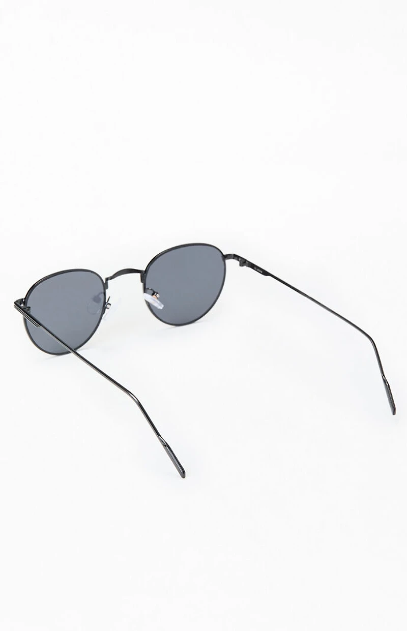 Pacsun Black Metal Round Frame Sunglasses