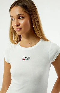 Thrills Signature Rose Embroidered T-Shirt