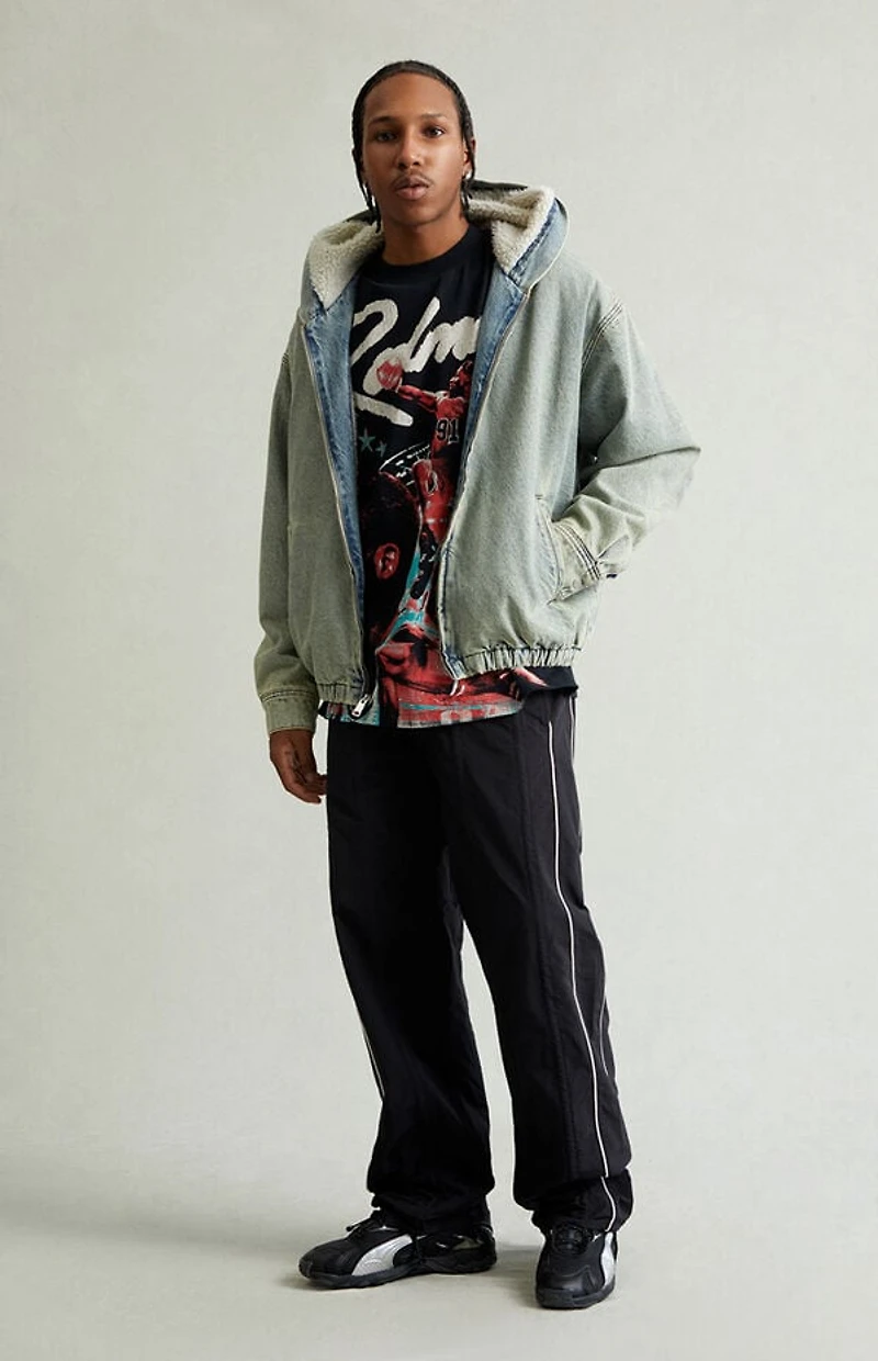 Pacsun Black Bolton Baggy Track Pants