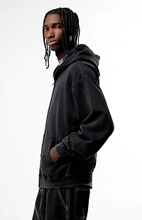 Pacsun Washed Black Full Zip Hoodie