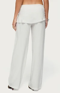 Edikted Suki Sarong Belt Linen Look Pants
