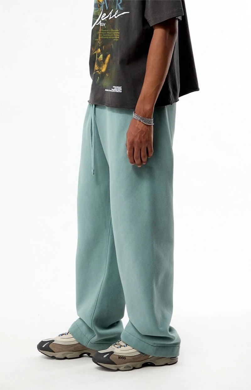 Pacsun Blue Fleece Extreme Baggy Sweatpants