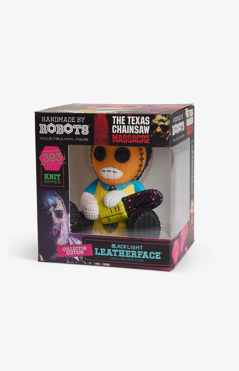The Texas Chainsaw Massacre Blacklight Leatherface Collector Edition 393 Knit Series Vinyl Figure