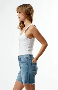 PS / LA Garden Stamp Cropped Tank Top