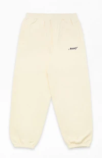 Awake NY Cream Classic Logo Sweatpants