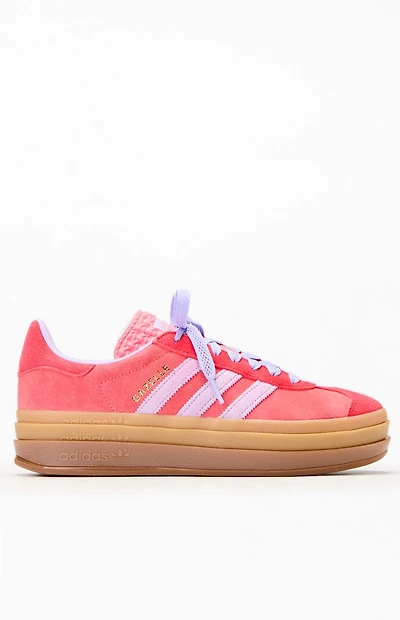 adidas Women's Blue & Red Gazelle Bold Sneakers