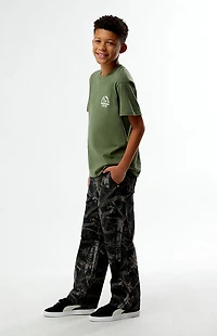 Pacsun Kids Baggy Pants Black Camo Carpenter