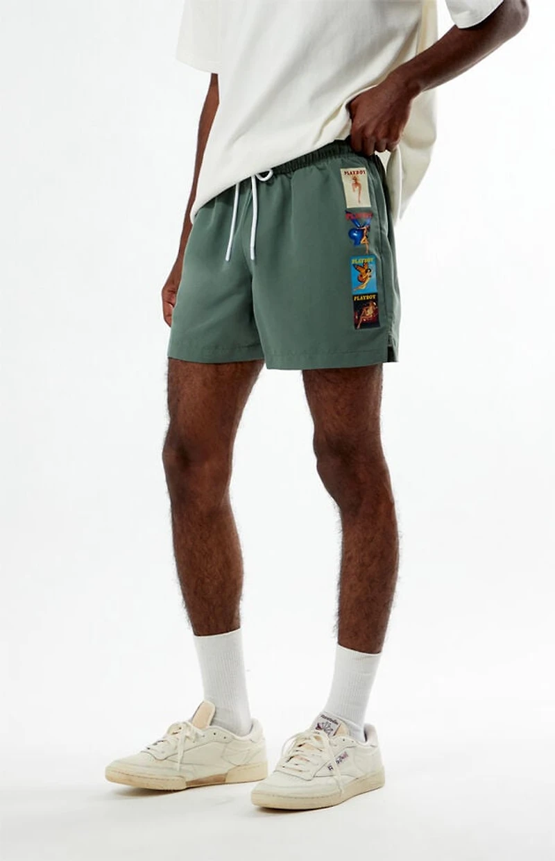Playboy By Pacsun Ad 5" Swim Trunks