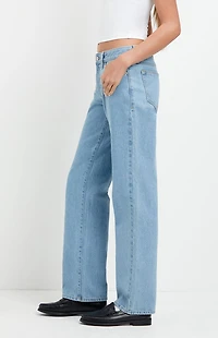 Pacsun Alex Relaxed Straight Jeans Light Blue
