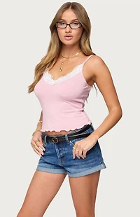 Edikted Gabrietta Lacey Tank Top