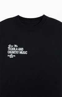 Los Sundays Black The Tequila & Country Music T-Shirt