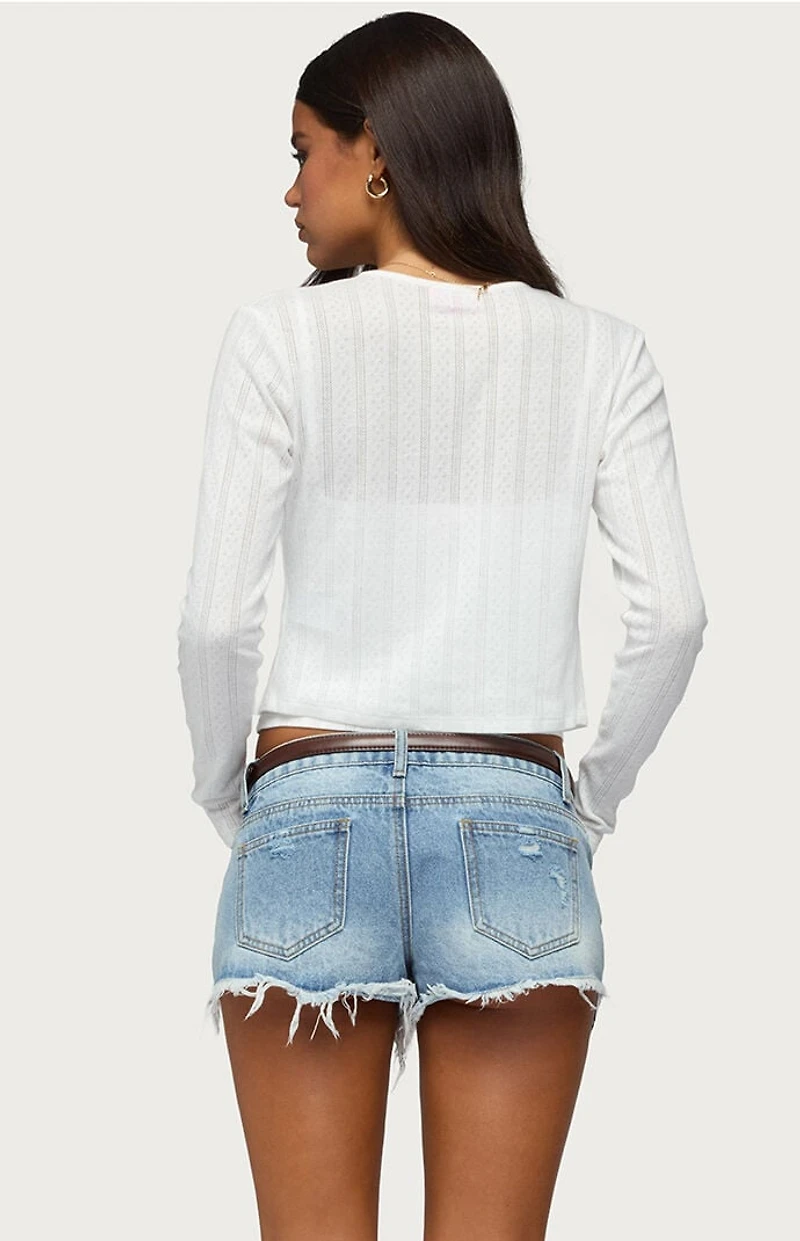 Edikted Adie Pointelle Cardigan