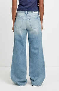 Pacsun Zoe Low Rise Girlfriend Jeans Light Blue