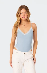 Edikted Aurora Lace Trim Bodysuit