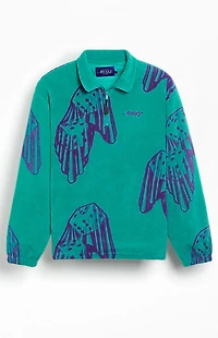 Awake NY Dice Print Fleece Quarter Zip Sweatshirt