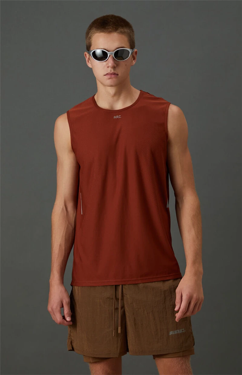 A.R.C. Active Burnt Orange Performance Tank Top