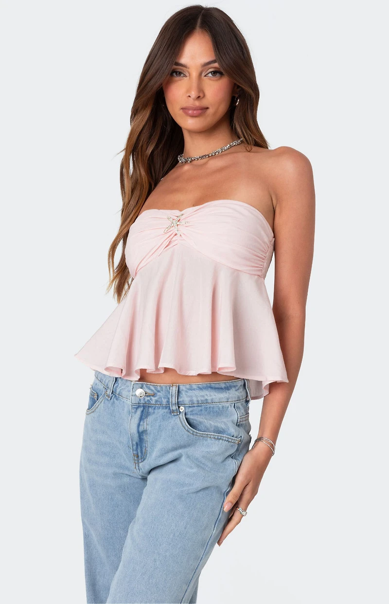 Edikted Starfish Strapless Top
