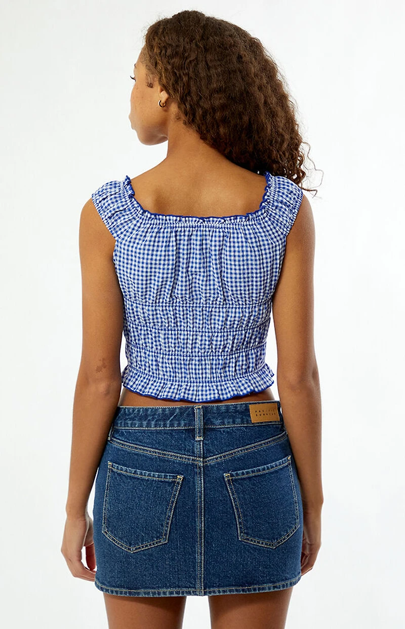 Your Favorite Gingham Off-The-Shoulder Top