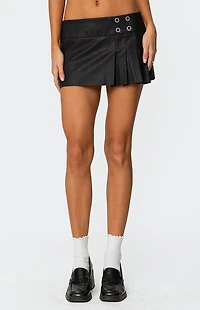 Edikted Sacha Faux Leather Mini Skort