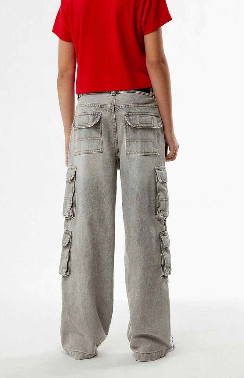 Pacsun Kids Baggy Jeans Cargo Gray