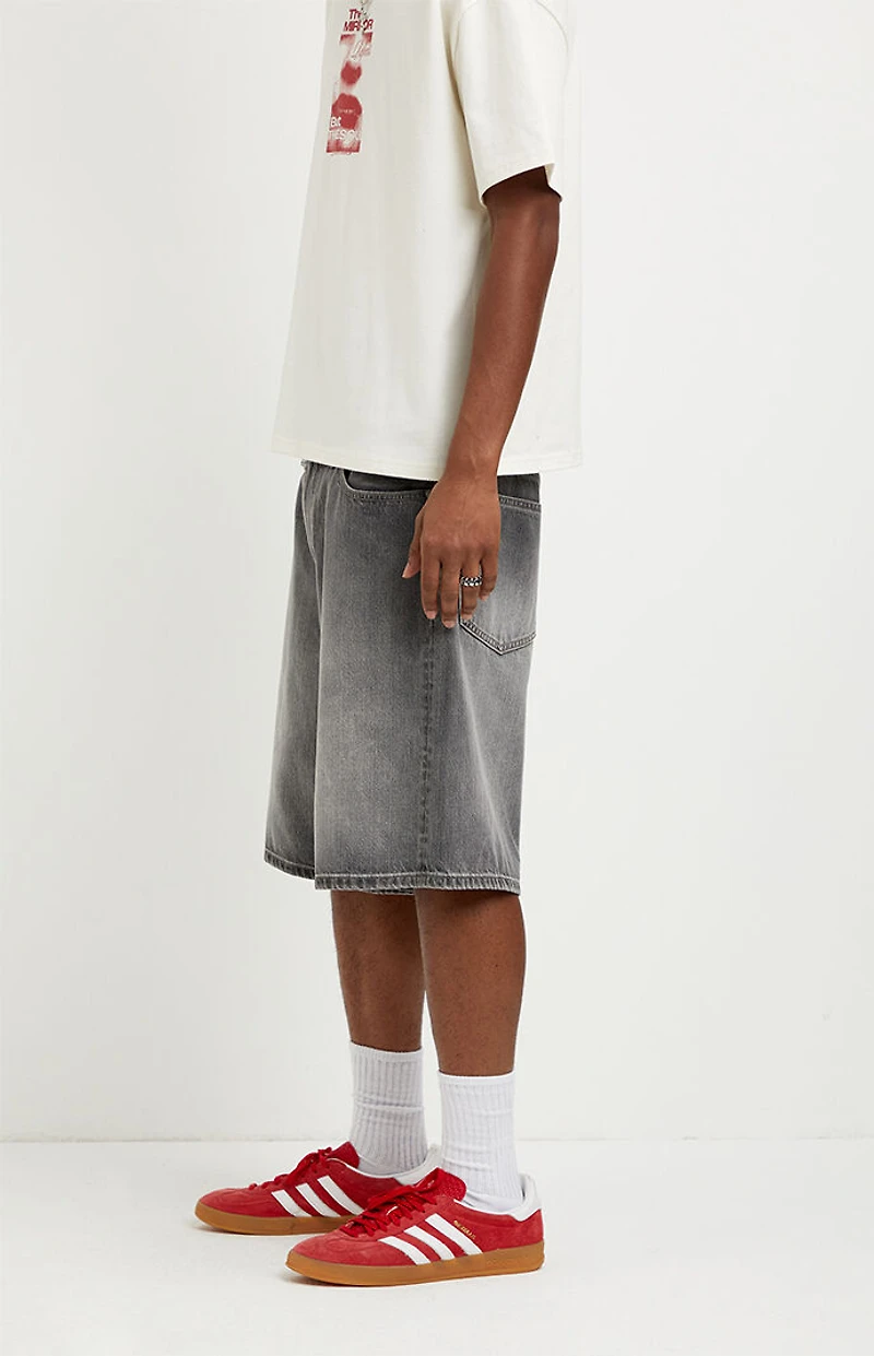 Pacsun Parker Baggy Jean Shorts Black Wash