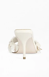 AZALEA WANG Women's Gaura Cream Mother-of-Pearl Stiletto Sandals