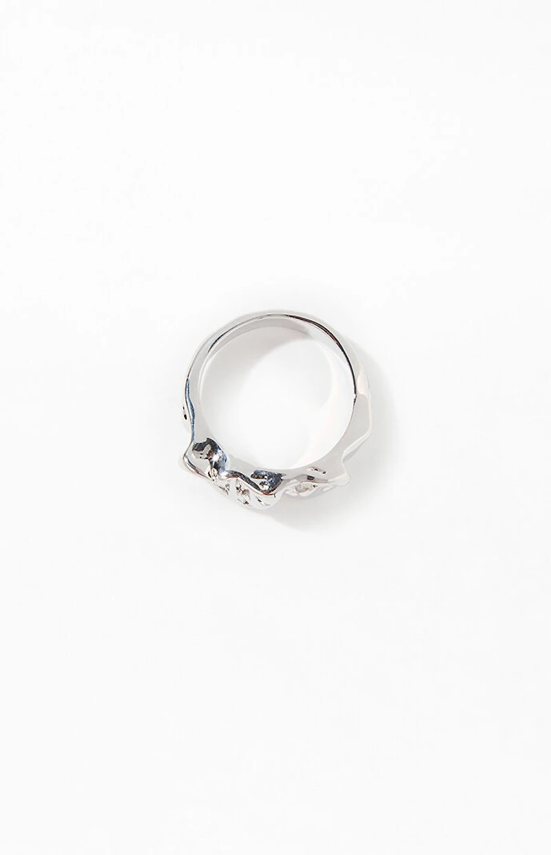 Pacsun Silver Hammered Ring