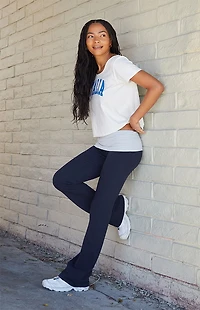 John Galt Navy Contrast Priscilla Flare Pants