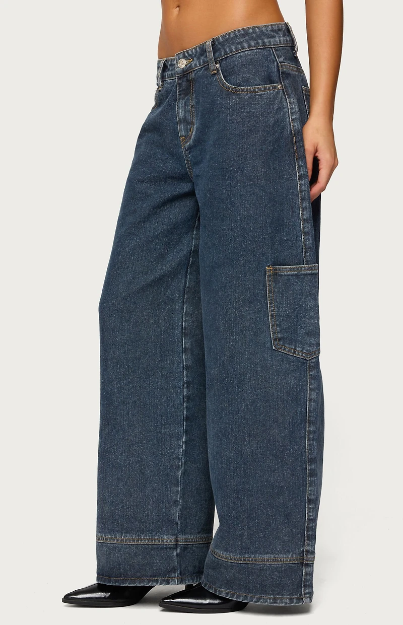 Edikted Nea Pocket Low Rise Baggy Jeans