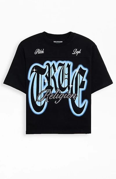 True Religion XL Crystal Logo Boxy T-Shirt