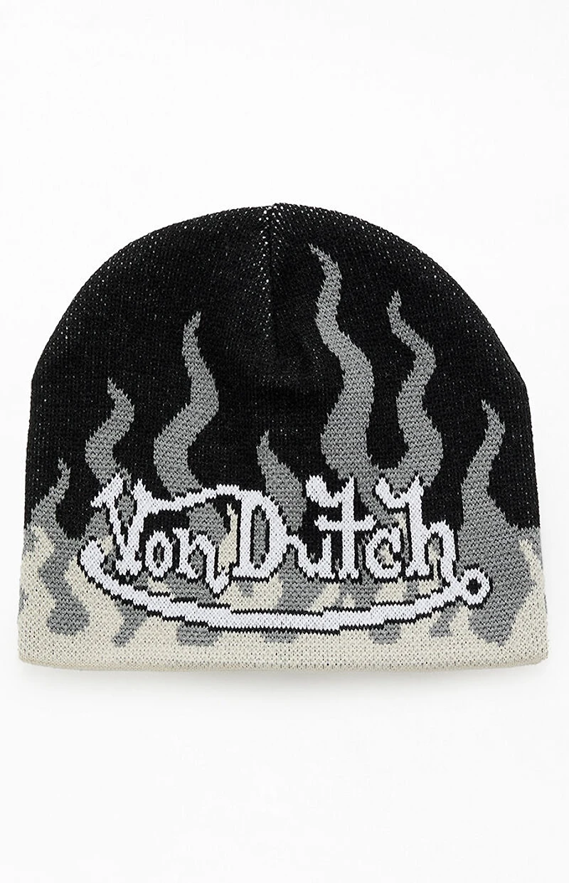 Von Dutch Flame Skull Beanie