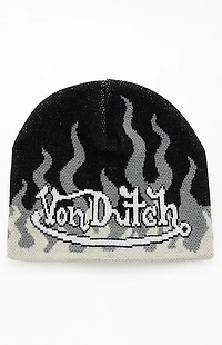Von Dutch Flame Skull Beanie